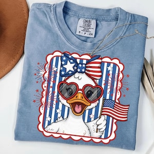 Funny Goose 4th of July PNG, Patriotic Goose Design,Cute USA Independence Day Sublimation, Retro American Goose, Digital Download