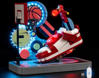 Kit de luces LED regulables para LEGO 43021 Nike Streetball Player Sneaker / Juego de iluminación regulable con control táctil para amantes de las zapatillas y fans de LEGO