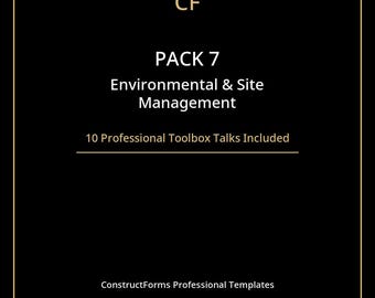 Environmental Site Management Toolbox Talks | Editable Templates (Instant Download)