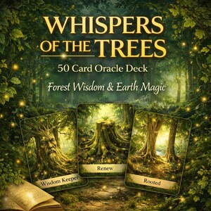 Whispers of the Trees Oracle Deck | Forest Spirit Nature Guidance (PDF Download)