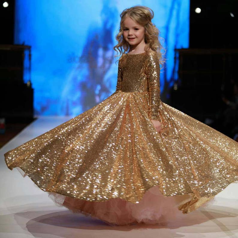 gold pageant dress