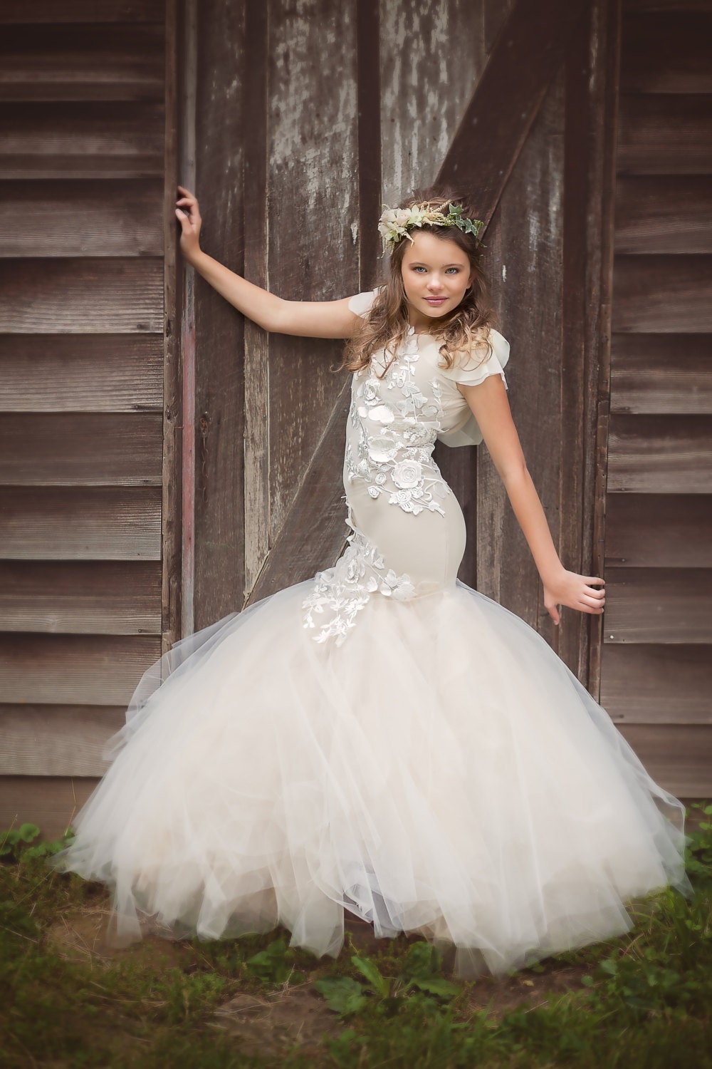 Kids Girl Flower Wedding Dress Party Bridesmaid Dress Gown Formal Occasion  Dresses - Walmart.com