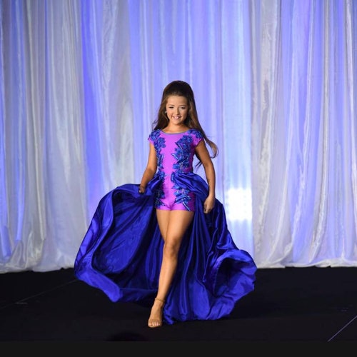 Couture Pageant Dress Fun Fashion Outfit Open Front Skirt Etsy