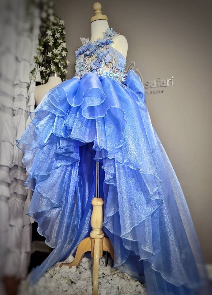 Buy MCieloLunaFlower Girls Dresses for Wedding Satin Tulle Princess Pageant  Dress Kids Pearls Prom Ball Gowns with Bow-Knot Online at desertcartINDIA