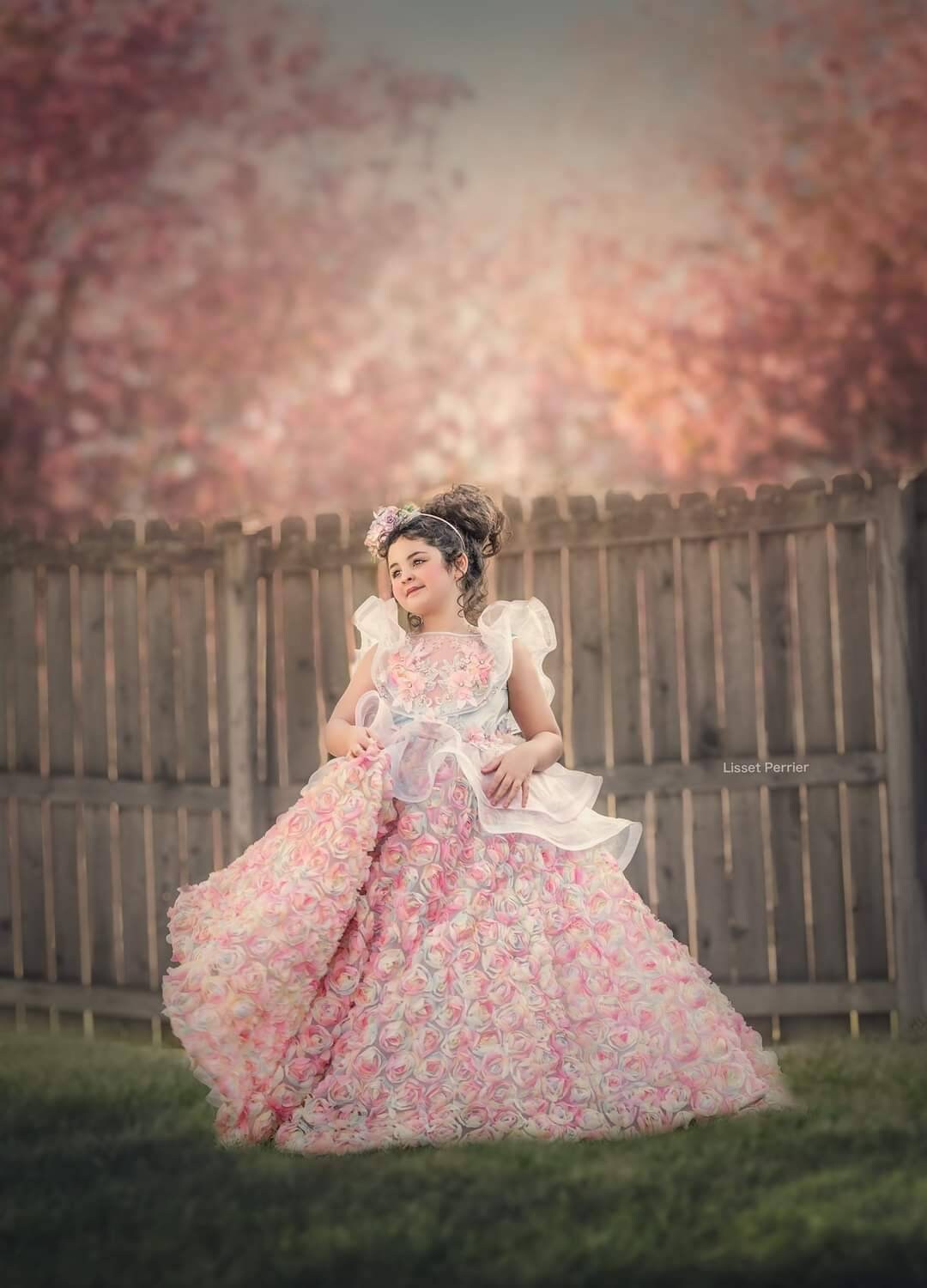 rainbow ruffle dress