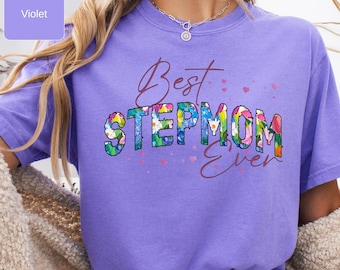 Koszulka z kwiatowym nadrukiem „Mamo!”, prezent urodzinowy dla mamy, koszulka dla mamy