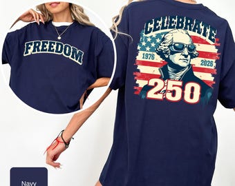 Koszulka z okazji 250. rocznicy wolności, koszulka z okazji 250 lat Ameryki, koszulka z motywem George'a Washingtona