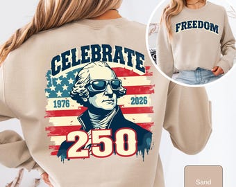 Bluza z okazji 250. rocznicy wolności, sweter z okazji 250 lat Ameryki, top z George'em Washingtonem