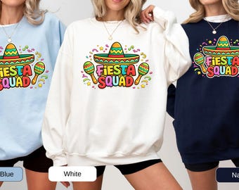 Felpa Fiesta Squad, top onore messicano, camicia con cappello sombrero, maglione Cinco De Mayo