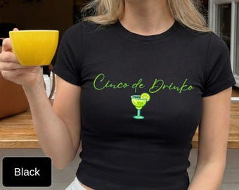 Maglietta per bambini Cinco de Drinko, Top corto Margarita al lime e sale, Regali per barman