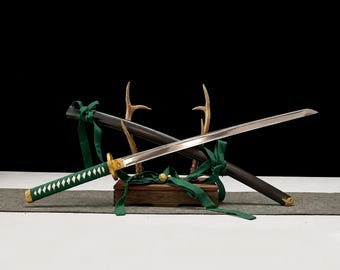 Handmade Katana Sword – 1060 Carbon Steel Full Tang Samurai Sword, Anime-Style, Custom Engraving Available - Gifts For Men