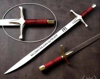 Handgjort Ertugrul Ghazi ottomanskt svärd - Dekorativ samlarbar turkisk krigaredisplay, antik ottomansk konstinspirerad
