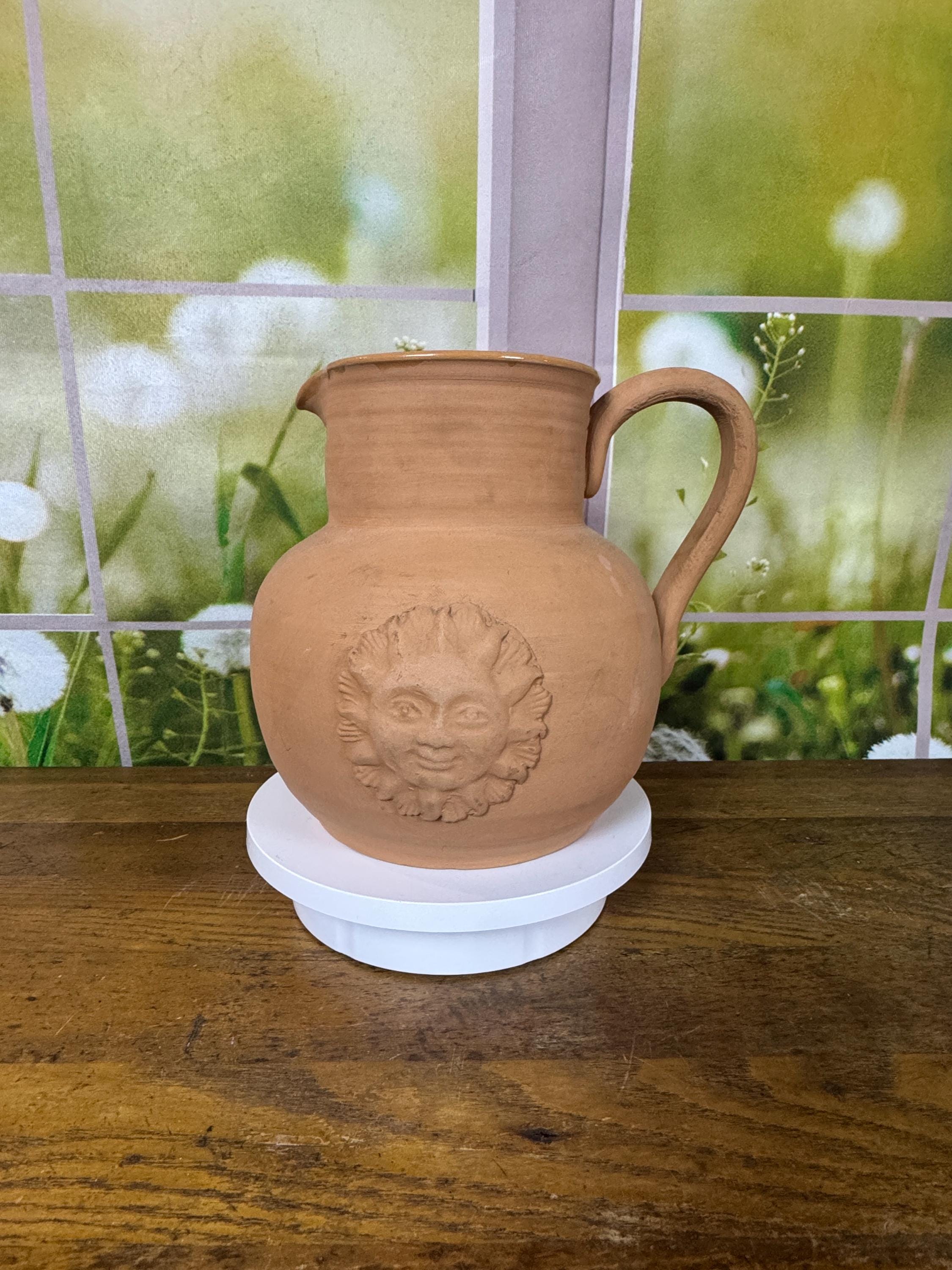 Vintage Terra Cotta Pitcher - Etsy