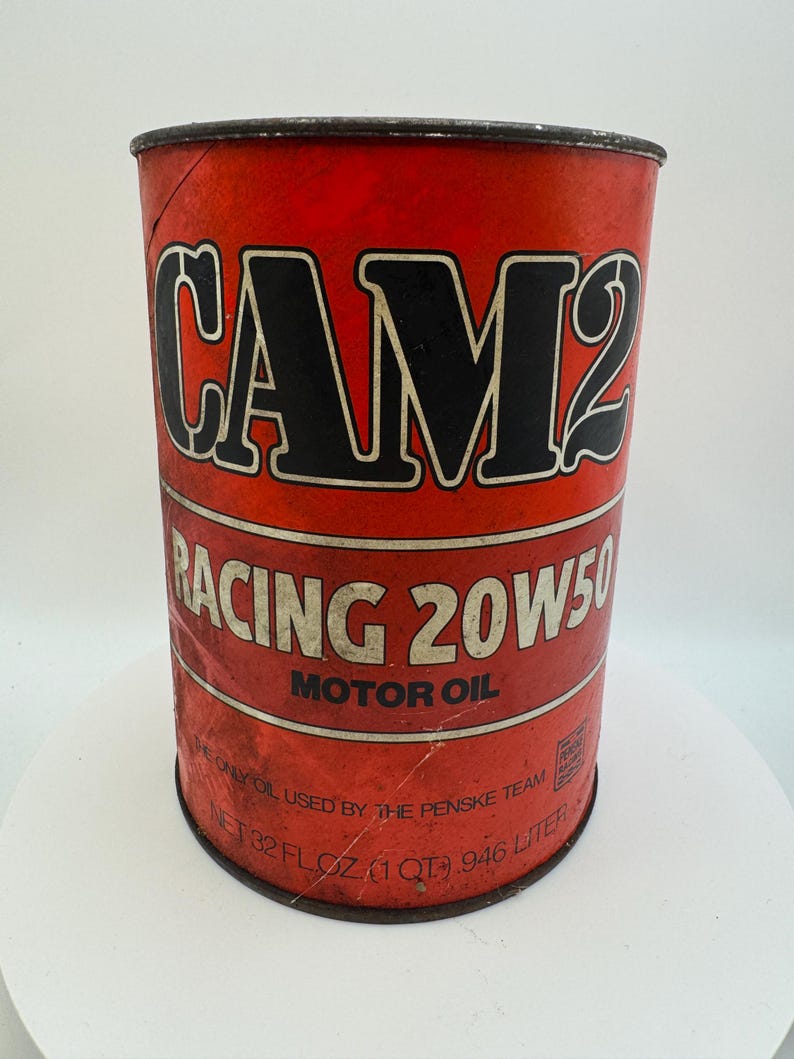 Vintage CAM2 Racing 20W50 Motor Oil Can – Sunoco Racing Division ...