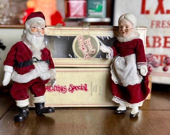 Vintage Apple Whimseys Lita Gates Mrs Claus Christmas Bear Dried