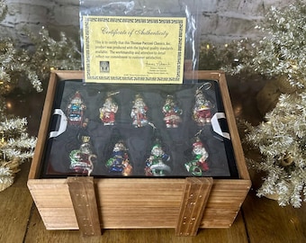 Thomas Pacconi Classics - "Santas Around the World" - Set of 18 Blown Glass Santa Ornaments with COA & Original Wooden Crate