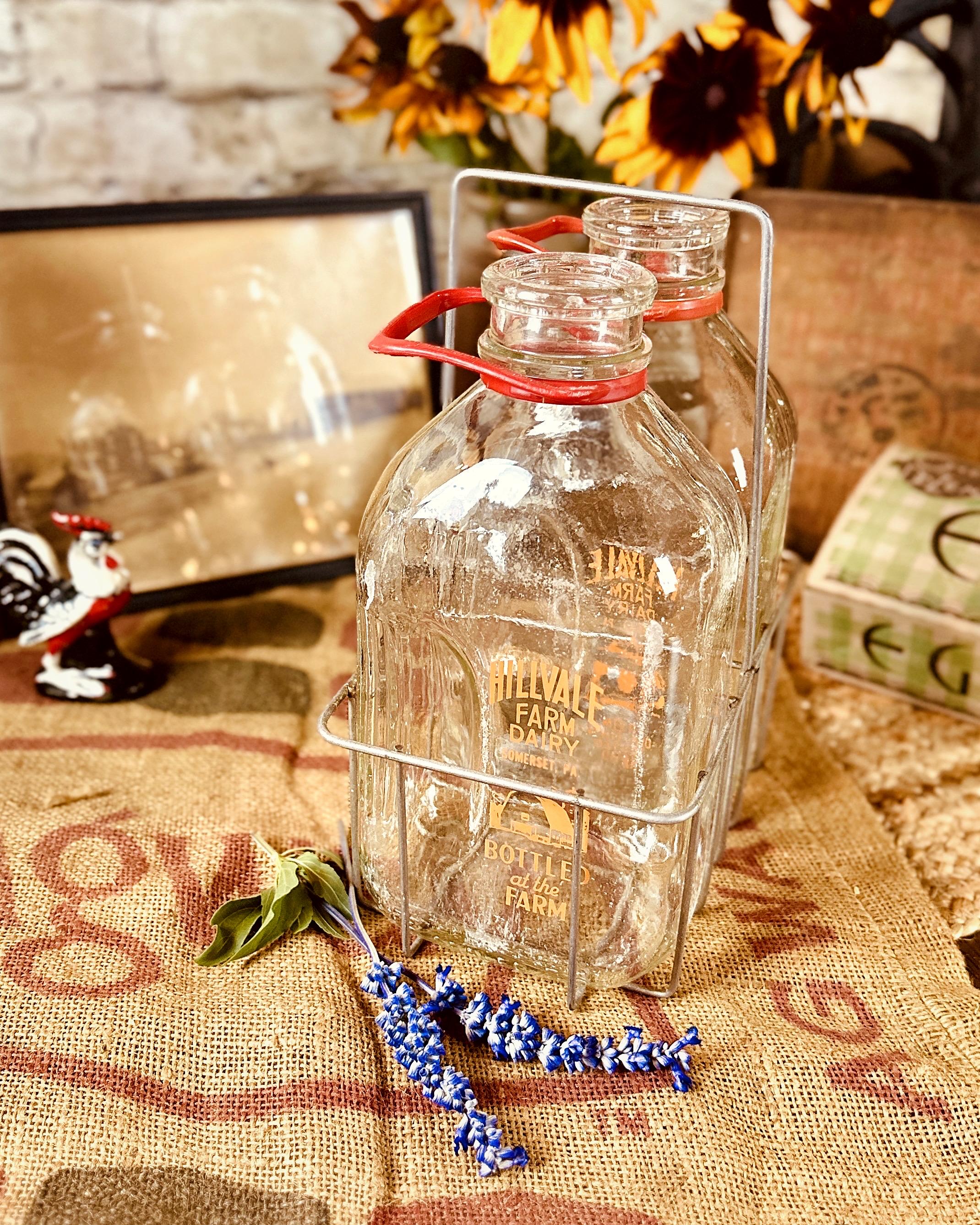 Glass Milk Bottle Carrier - Etsy