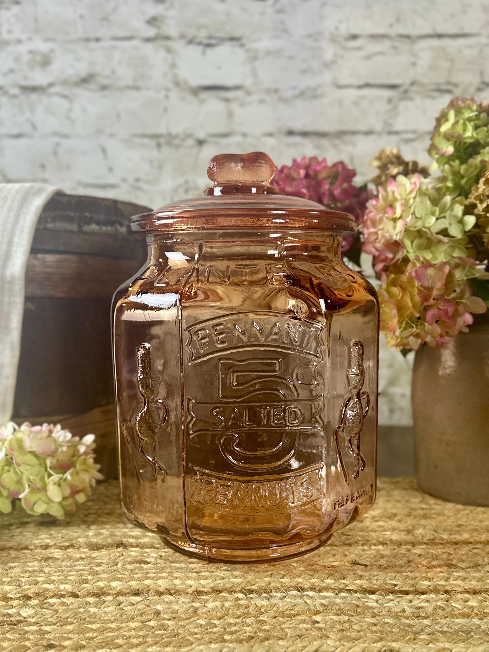 Antique Planters Peanuts Glass Jar - Etsy