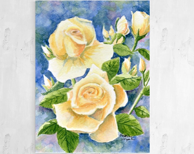 Rose Watercolor Print