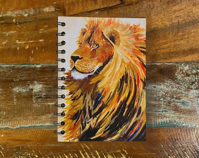 Lion Art Journal: Soft Cover Notebook with Watercolor Painting