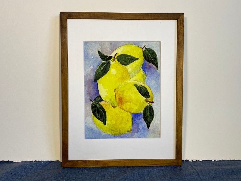 Lemon Watercolor print Kitchen and dining Wall Art Print Botanical Fruit Wall D\u00e9cor