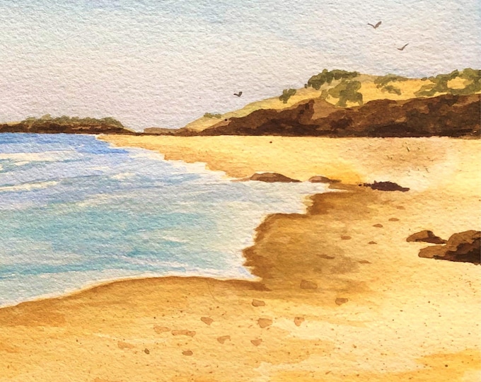 Ocean Art Print from Original Painting of Laguna Beach in California, Beach Wall Art, Nautical Decor