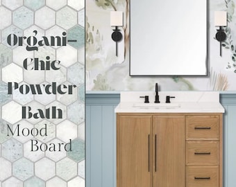 Organi-Chic Powder Bath Mood Board Design (PDF Download)