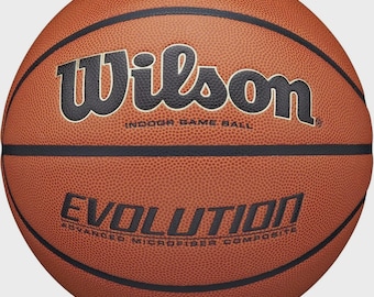 Wilson Evolution Indoor Basketball, Official Size 7, Microfiber Composite Leather, High Grip Training Ball
