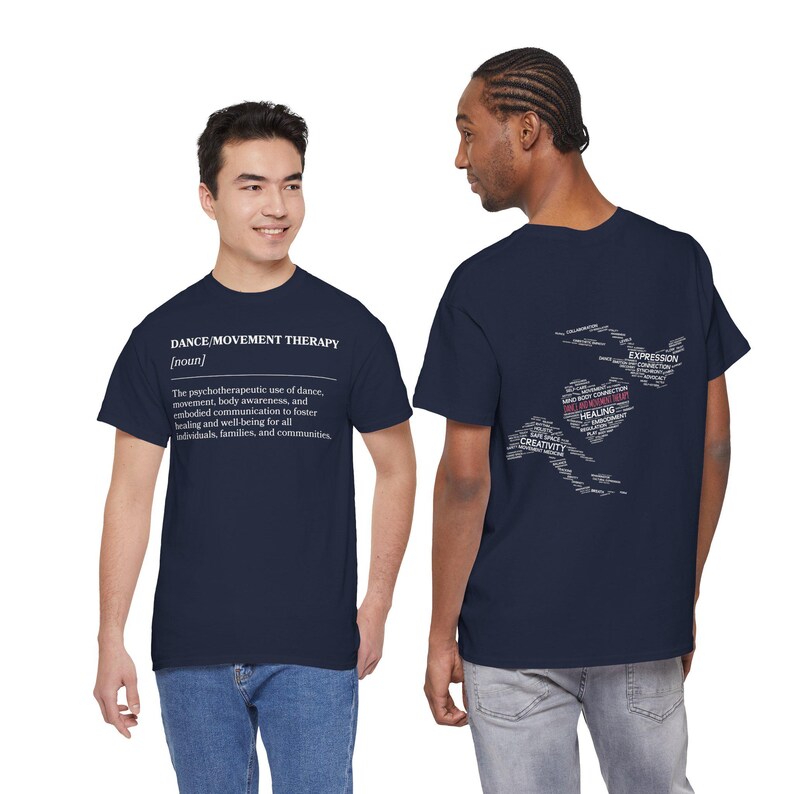 Camiseta con la definición de danza/terapia del movimiento (blanco y negro) imagen 11