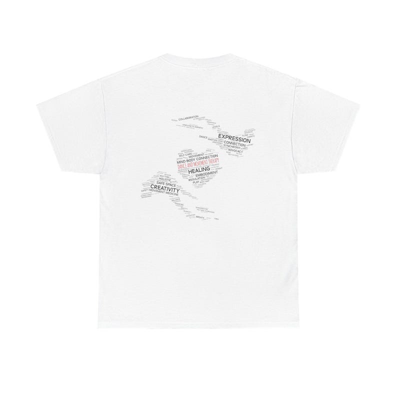 Camiseta con la definición de danza/terapia del movimiento (blanco y negro) imagen 17