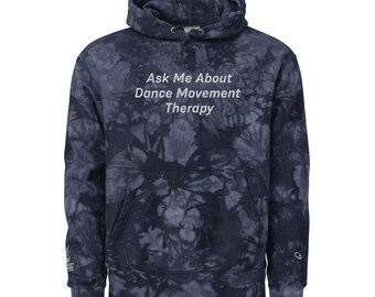 Fråga mig om dansrörelseterapi - Unisex Champion Tie-Dye-luvtröja