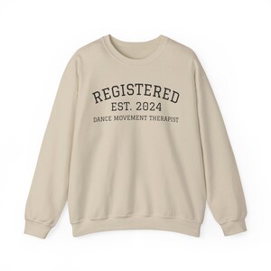 Terapeuta de Movimiento de Danza Registrada (Año EST. Personalizable) - Sudadera imagen 2