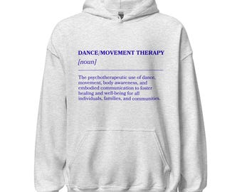Definition av dans-/rörelseterapi - Unisex-luvtröja (blå)