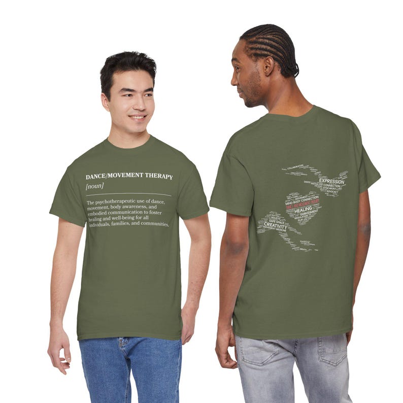 Camiseta con la definición de danza/terapia del movimiento (blanco y negro) imagen 8