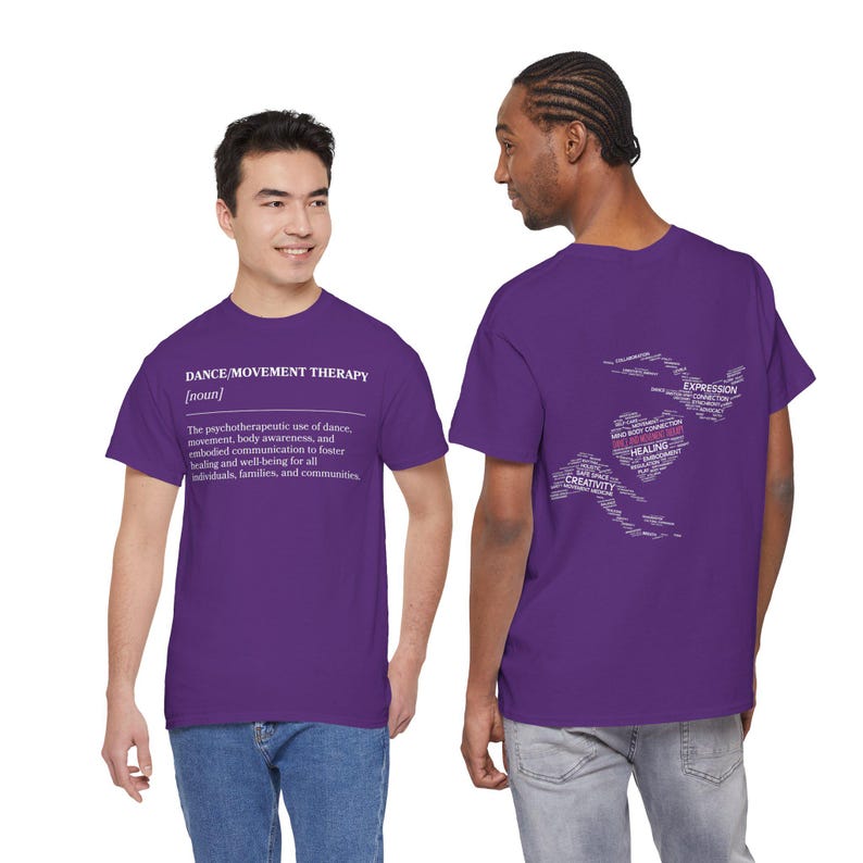 Camiseta con la definición de danza/terapia del movimiento (blanco y negro) imagen 12