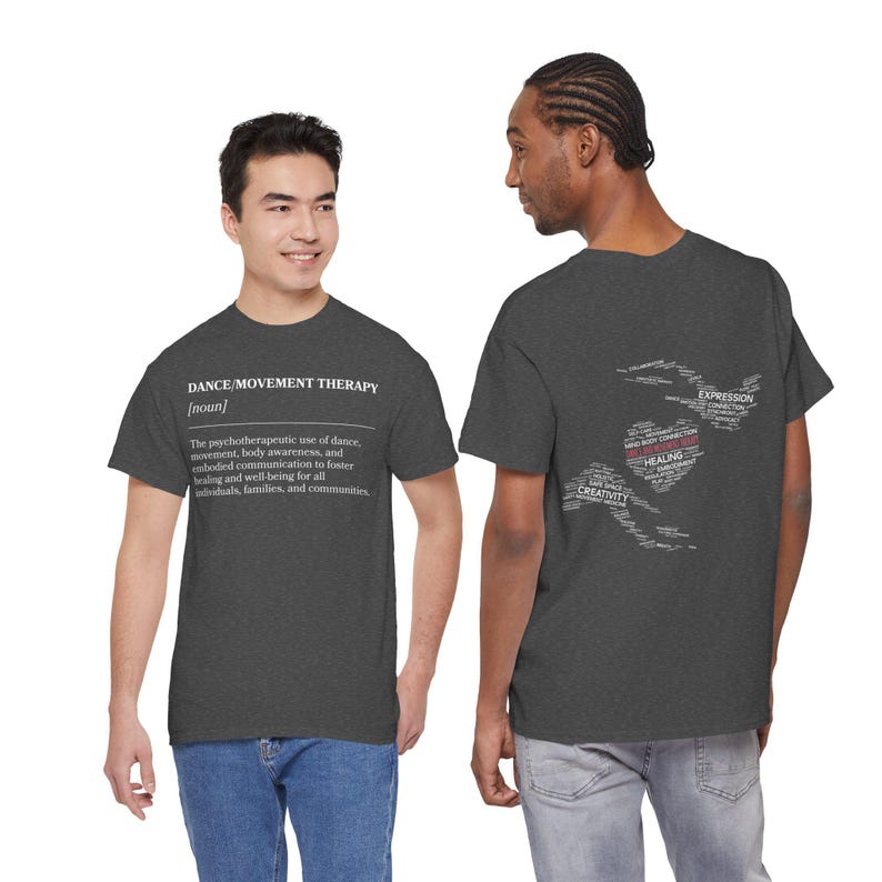Camiseta con la definición de danza/terapia del movimiento (blanco y negro) imagen 9