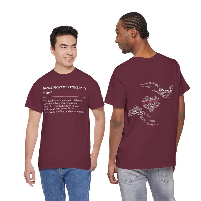 Camiseta con la definición de danza/terapia del movimiento (blanco y negro) imagen 6