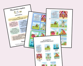 My First Nursery Rhymes – Printable Lotto and Memory | Educational PDF Game for Children 2-4 Years Old | Language and Memory Activity
