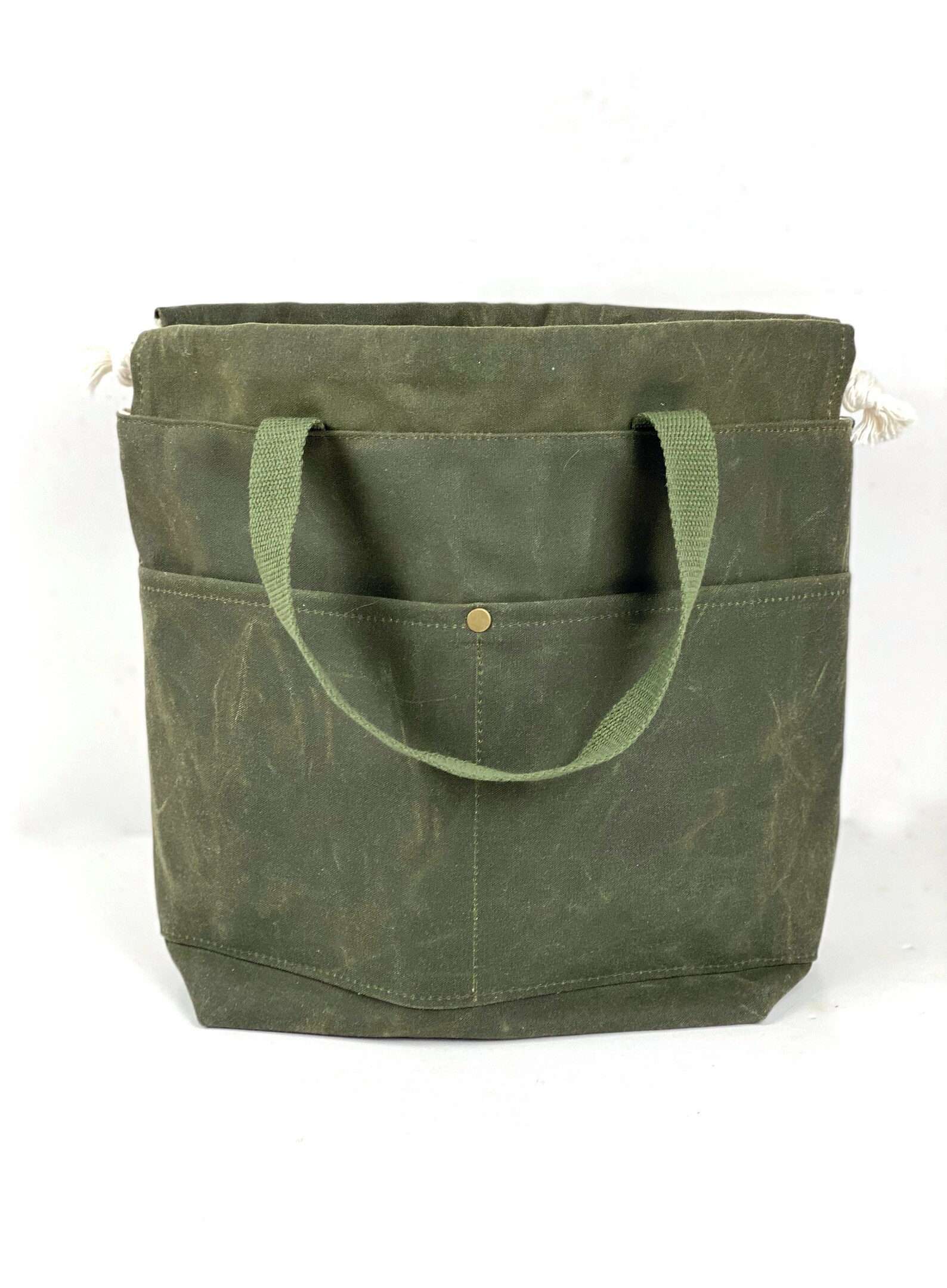 Solid Color Waxed Canvas Project Bag Knit or Crochet Etsy