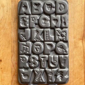 Alphabet Cookie Pan, Cast Iron