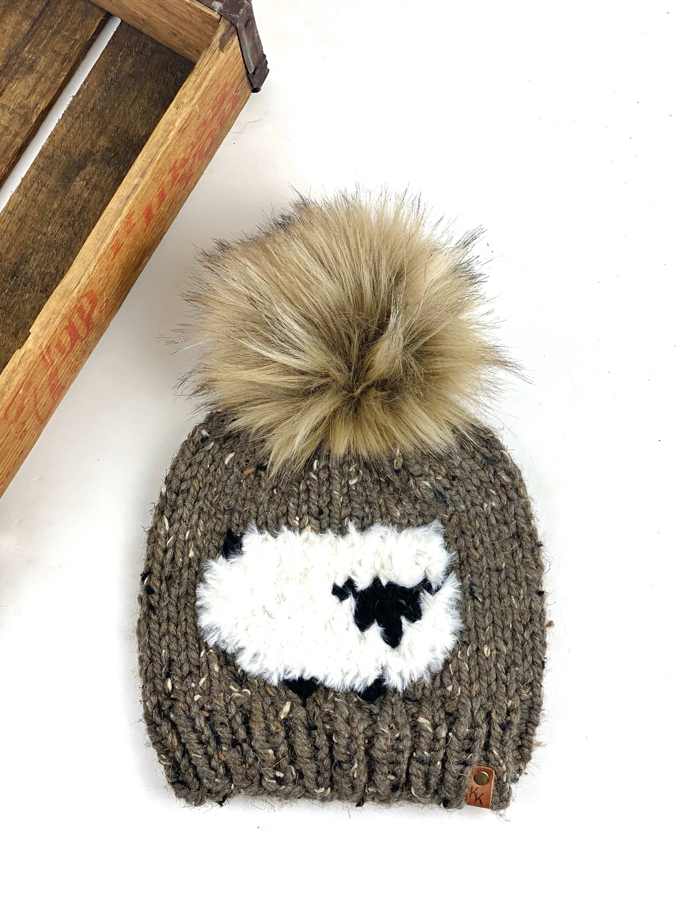 Sheep Hat PATTERN Only Knit Instructions Downloadable PDF File