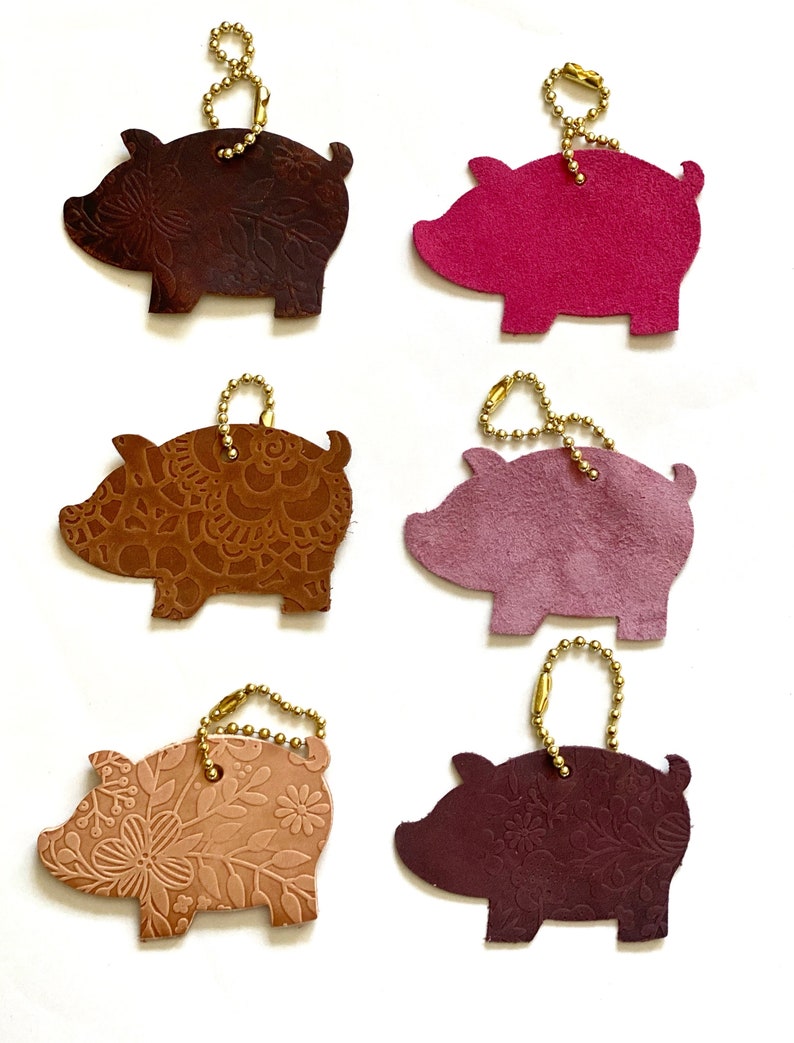 Embossed Leather Die Cut Pig Charm Purse Bag Backpack - Etsy