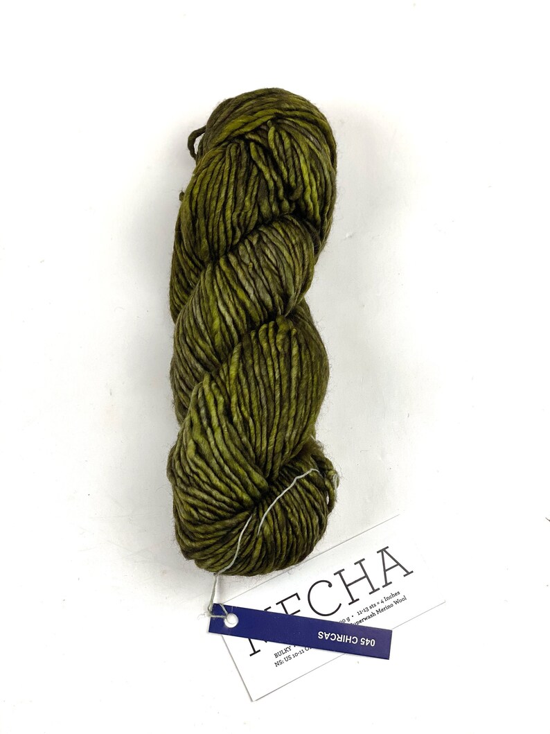 Malabrigo Mecha Superwash Merino Bulky Weight 5 Yarn 045 Chircas Green