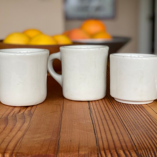 Vintage Tepco Diner Style Restaurant Ware Thick Heavy 8 oz Mug Ironstone Collectible Coffee Mug
