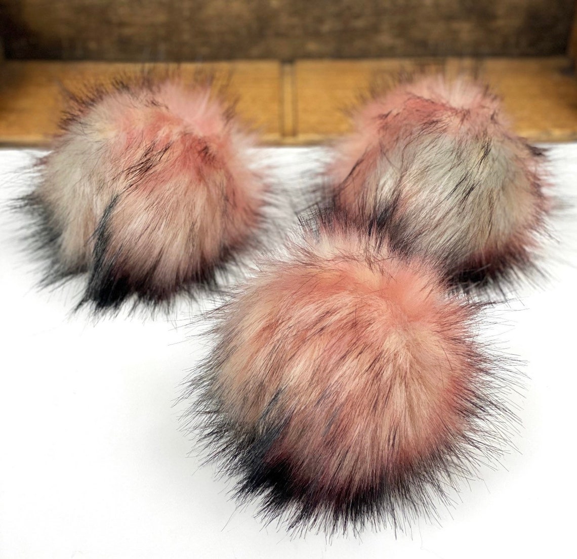 Faux Fur Pom Pom Fake Fur Pom Pom cosmo Pom Etsy