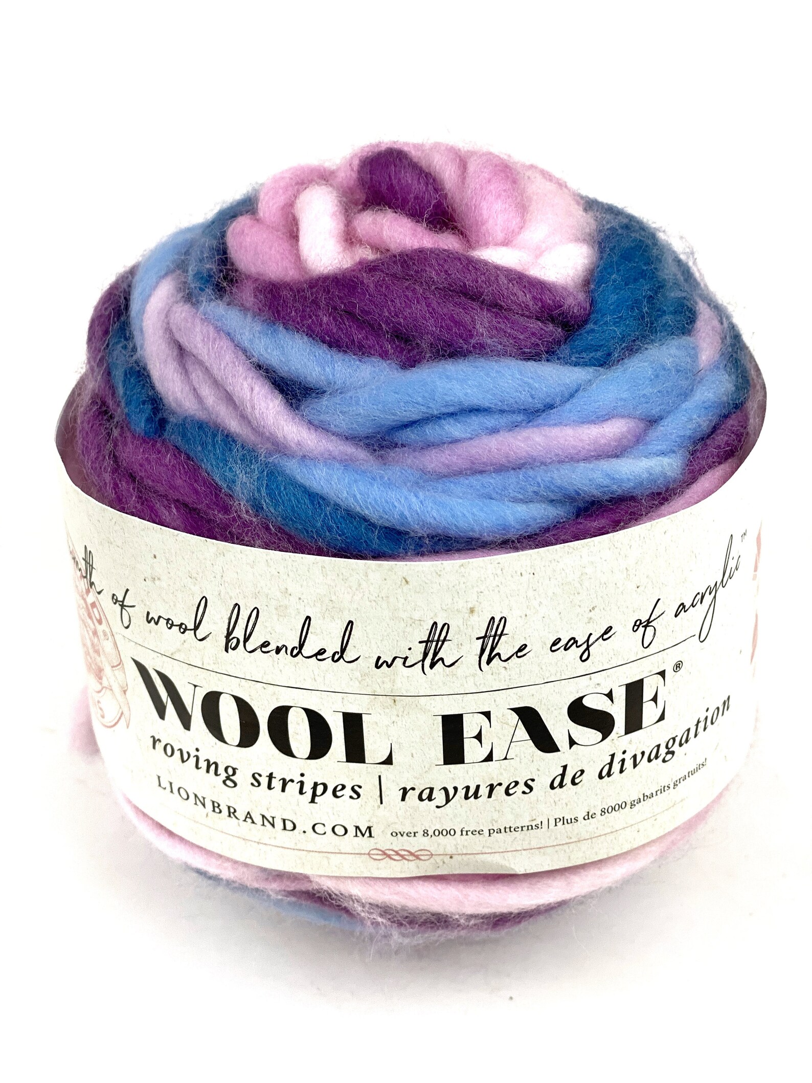 Lion Brand Wool Ease Roving Stripes Super Bulky Acrylic Wool Etsy