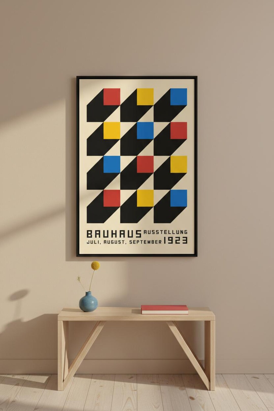 Bauhaus Exhibition Poster 1923 Print, Geometric Bauhaus Wall Art ...