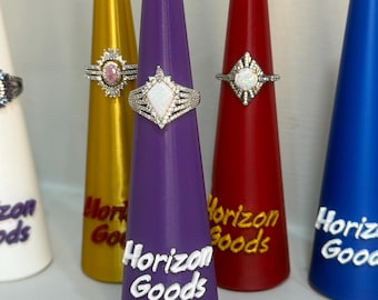Personalized 3D Printed Ring Holder – Customizable Cone Stand for Rings