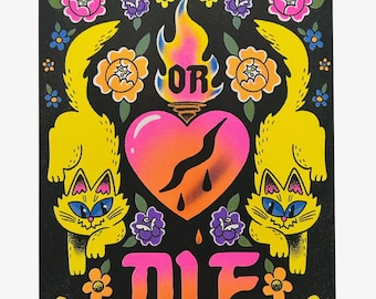 Fix Your Heart Risograph Print