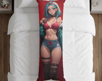 Blue Hair Dakimakura - Anime Girl Body Pillow & Casual Waifu